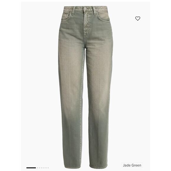 L'AGENCE Jones Ultra High-Rise Stovepipe Jeans Jade Green 26 - Picture 2 of 11